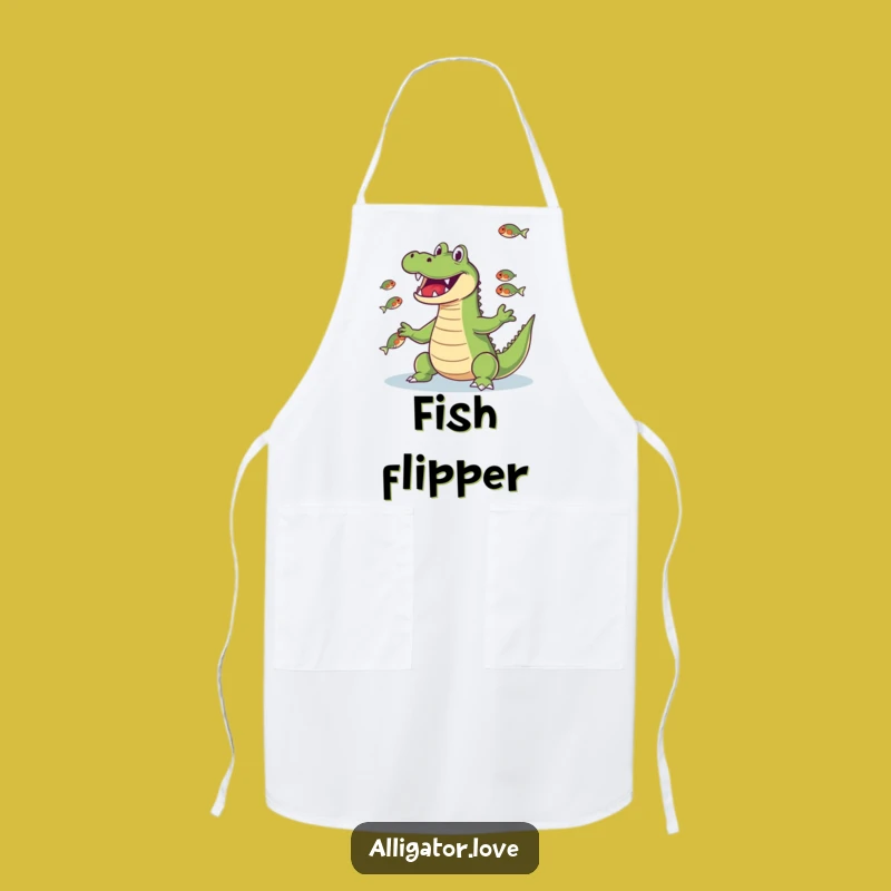 Funny Juggling Gator Fish Apron: Cook with Amazing Flair!