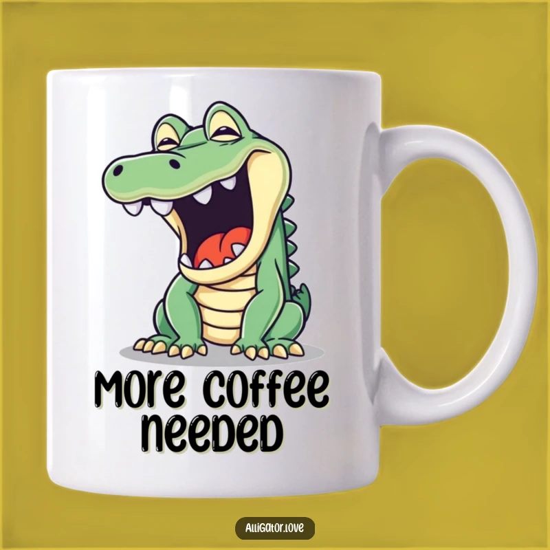 Funny Mischievous Alligator Yawn Mug: A Hilarious Gift for Pranksters!
