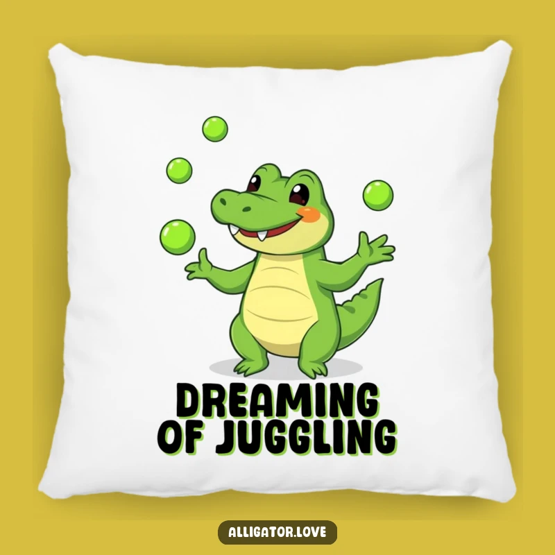 Comfy Funny Alligator Juggling Pillow - Soft and Hilarious Decor Accent