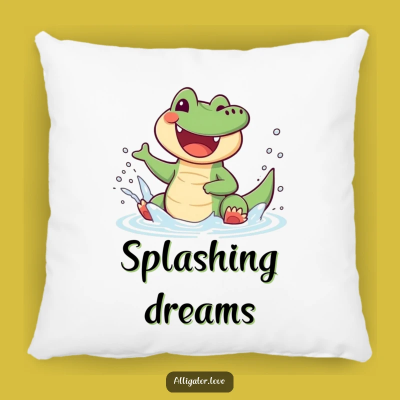 Comfy Funny Splashing Alligator Pillow - Soft Support for Joyful Relaxation
