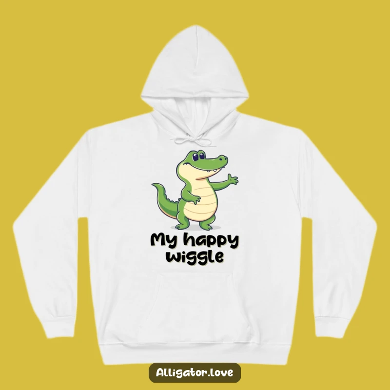 Funny Dancing Gator Tail Wag Hoodie: Cozy Up with Silly Reptile Moves!