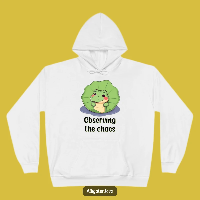Funny Curious Alligator Hoodie: Stay Cozy and Mysterious!