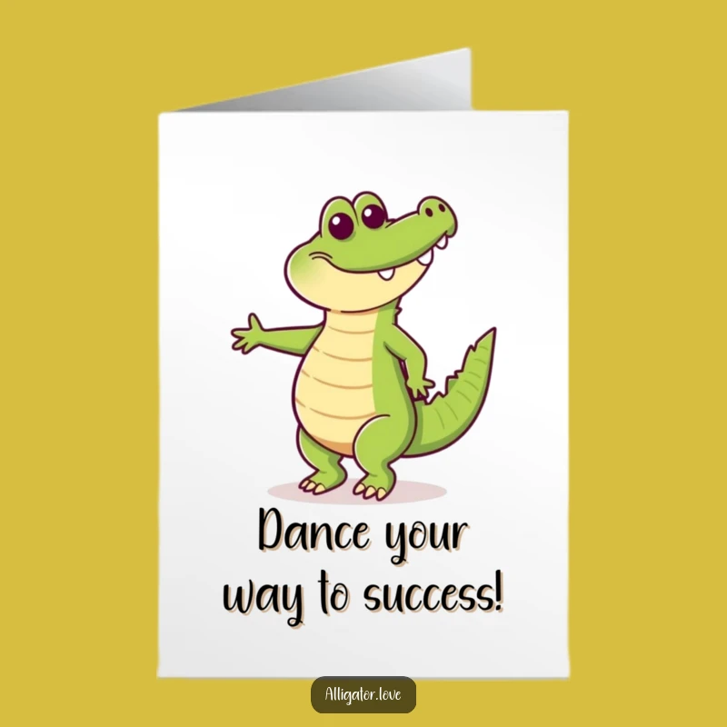 Free Printable Congratulations Card: Dancing Alligator Funny Congrats Downloadable Gift