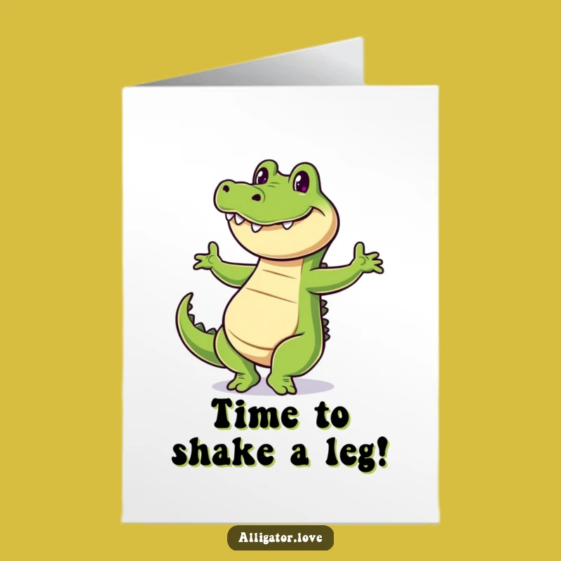 Free Printable Congrats Card: Dancing Alligator, Hilarious DIY Gift