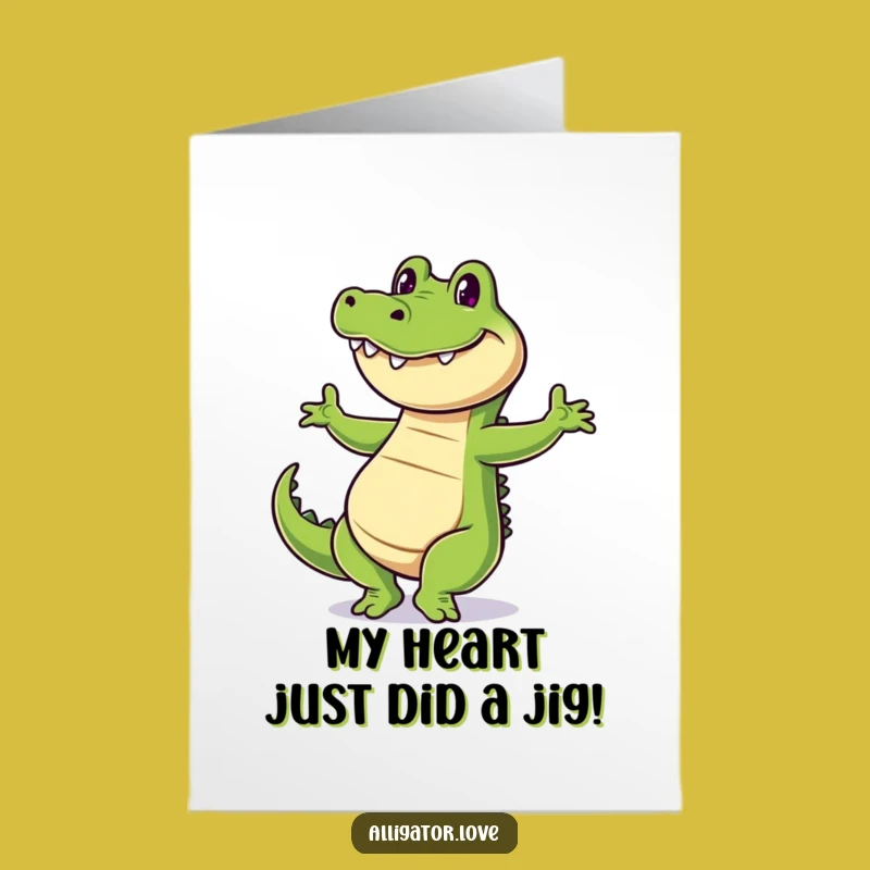 Free Printable Thank You Card: Dancing Alligator, Humorous DIY Gift Idea