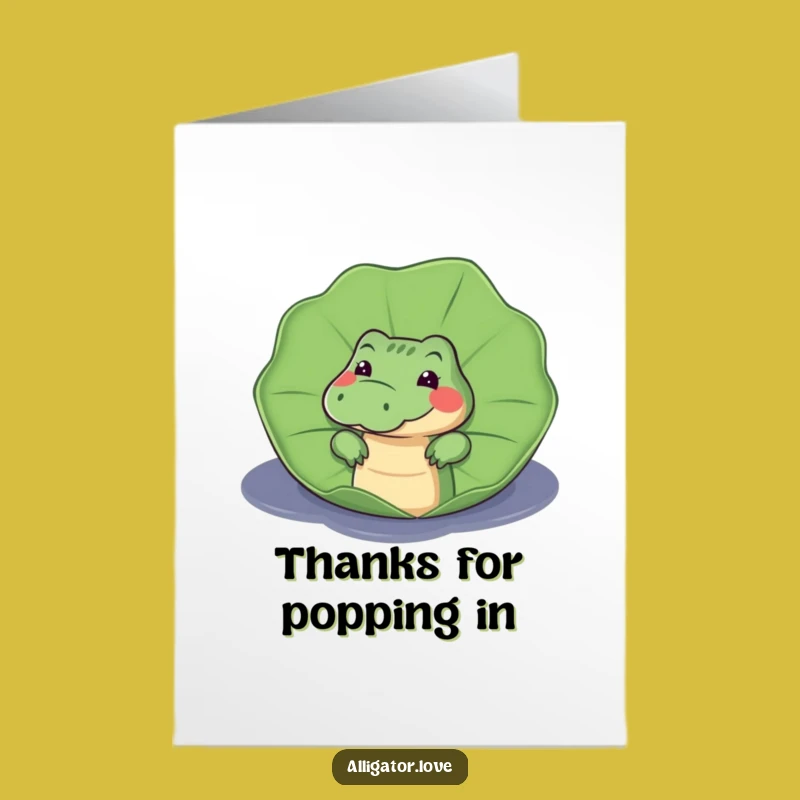 Free Printable Thank You Card: Curious Alligator Funny Thanks Downloadable Gift