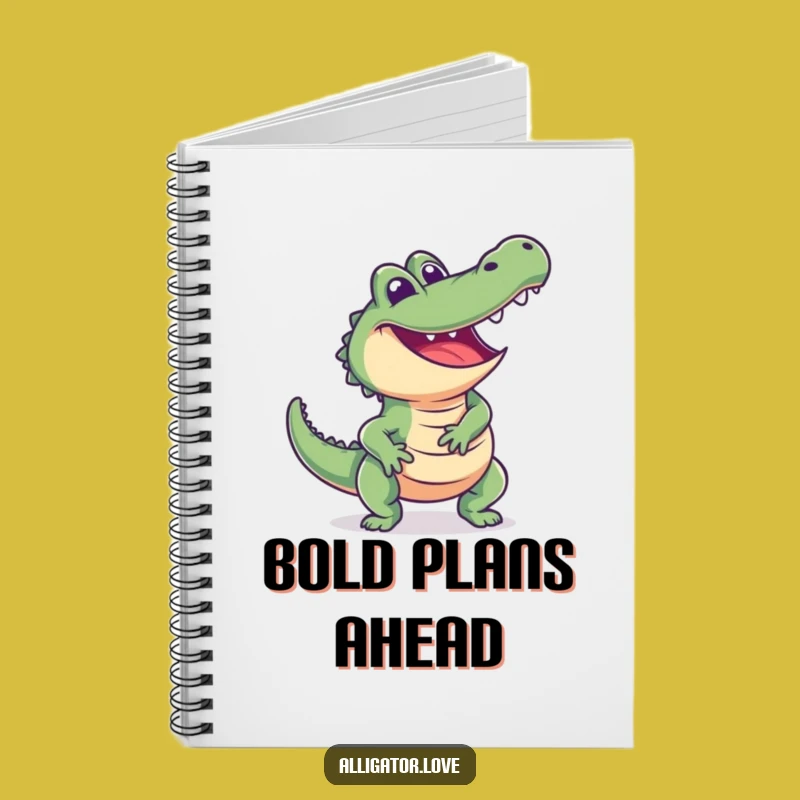 Funny Excited Alligator Notebook - Capture Ideas with Playful Energy