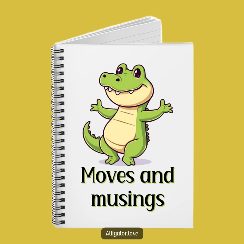 Funny Dancing Alligator Notebook - Groove Through Your Notes