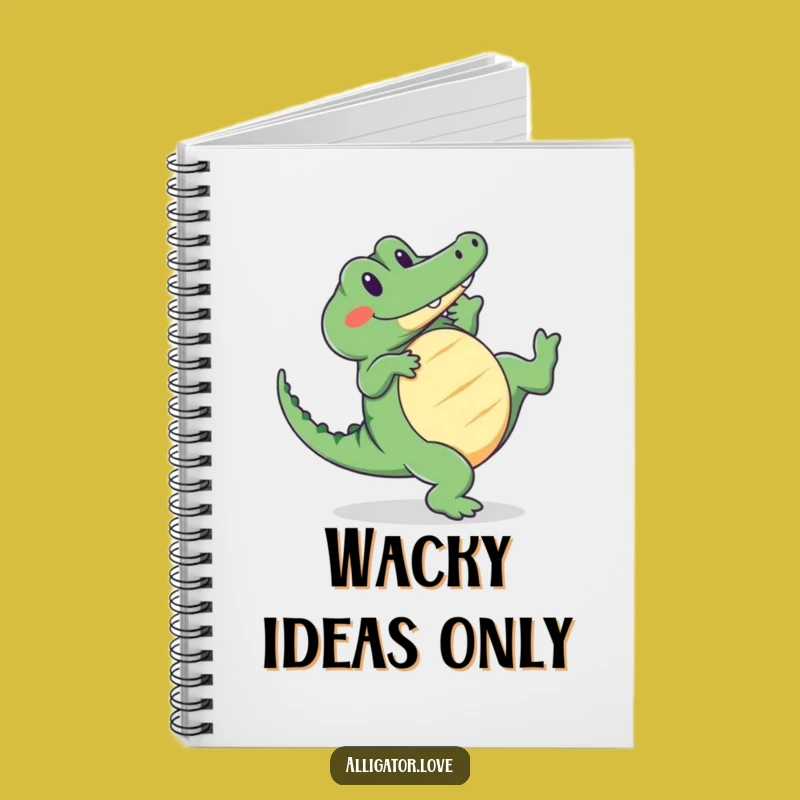 Funny Cartwheeling Alligator Notebook - Jot Down Ideas with Cute Flair