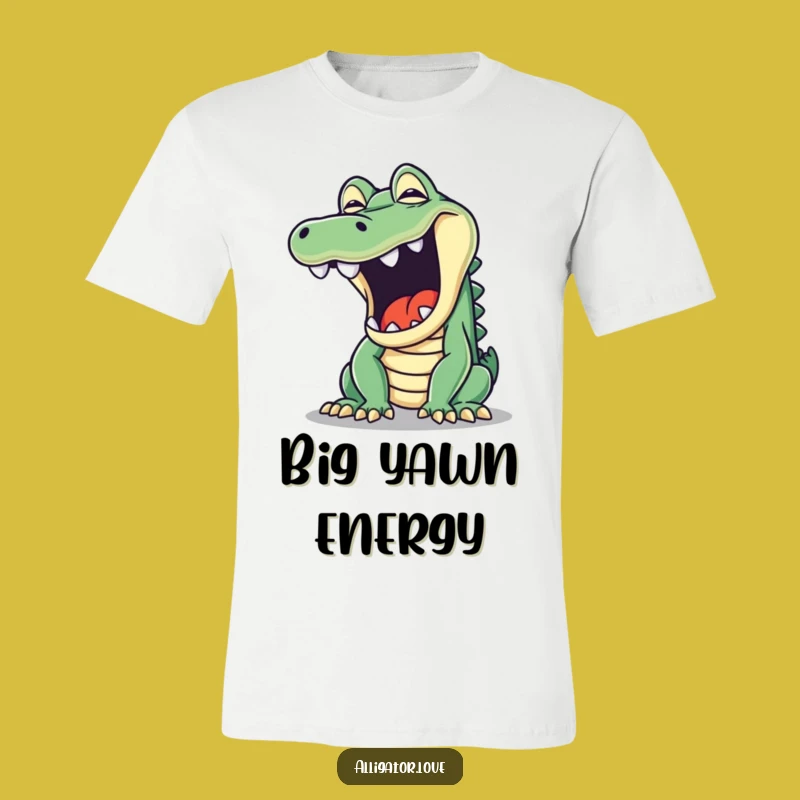 Funny Mischievous Alligator Yawn T-Shirt: Wear Your Playful Side!