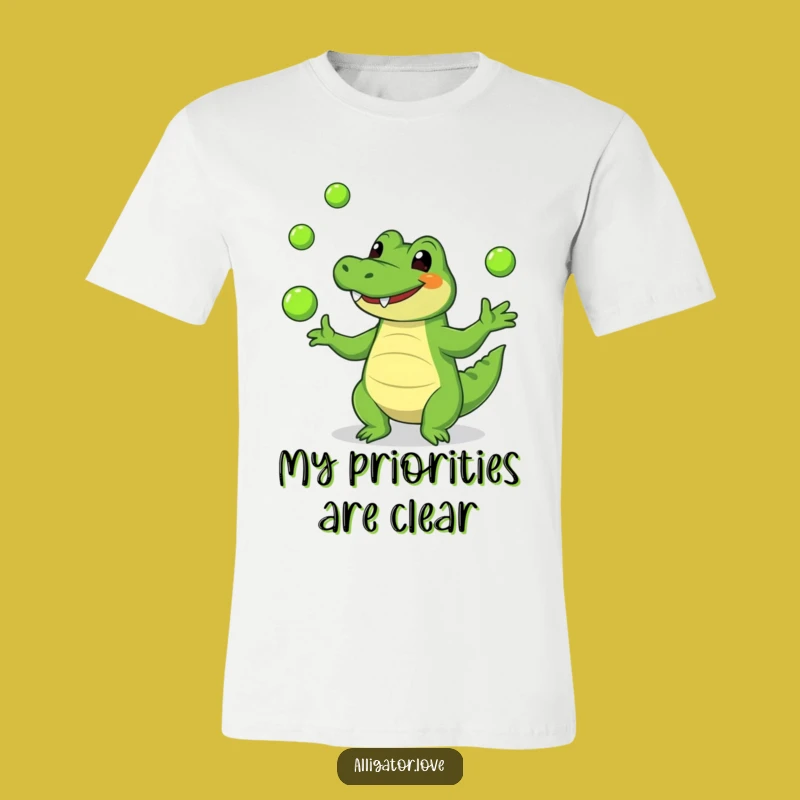 Funny Alligator Juggling T-Shirt - Hilarious Reptile Tee for All Occasion