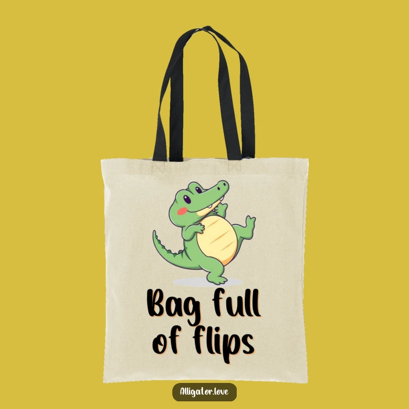 Funny Cartwheeling Alligator Tote Bag - Carry Your Joy Everywhere